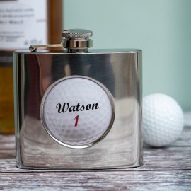 Personalised Golf Ball Hip Flask