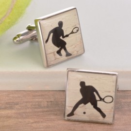 Enamelled Tennis Cufflinks