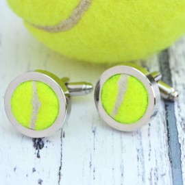 Genuine Tennis Ball Cufflinks