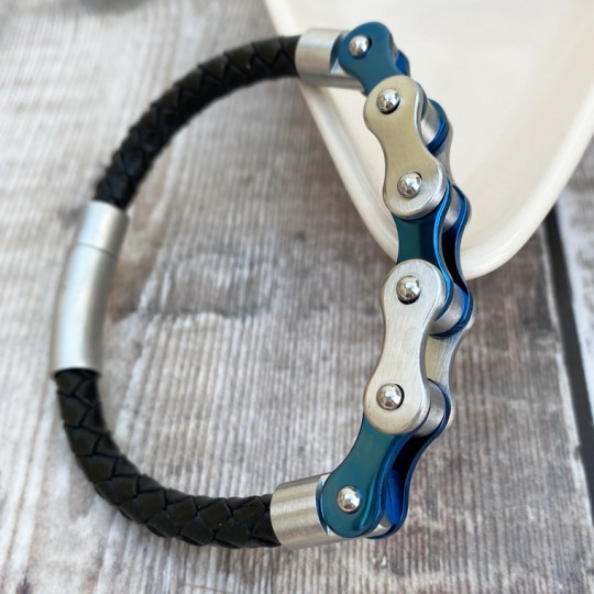 Chain Bracelet Blue and Silver