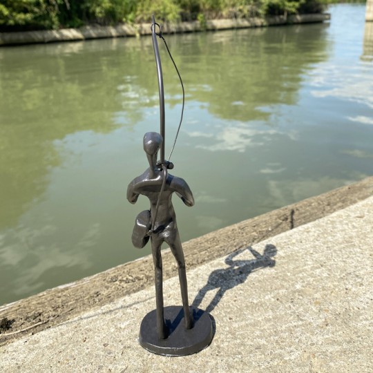 Fisherman Metal Sculpture