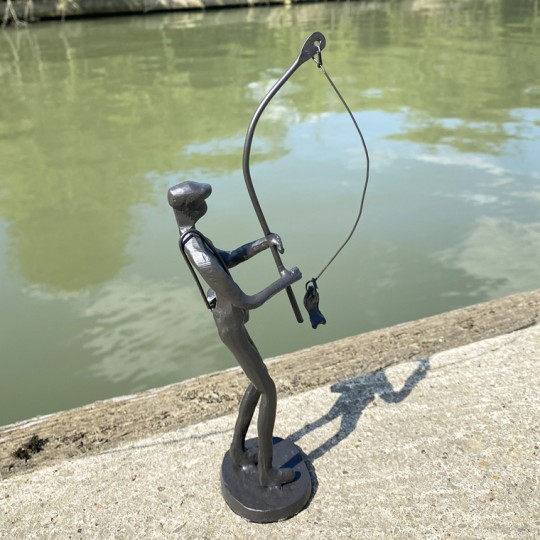 Fisherman Metal Sculpture