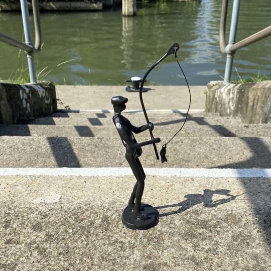 Fisherman Metal Sculpture